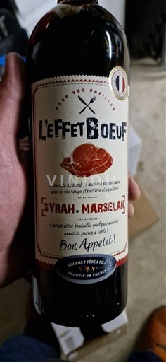Viner Rouge sec Syrah Marselan L'Effet Boeuf 2023 Frankrike Languedoc AOC