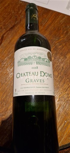 Bordeaux Graves Château Doms 2018