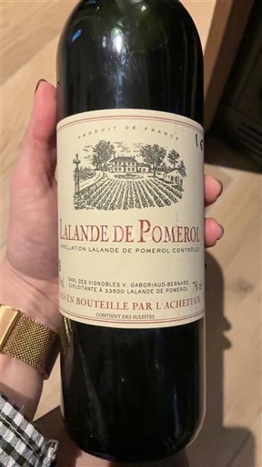 Burdeos Lalande-de-Pomerol Gabriac-Bernadeau 2016
