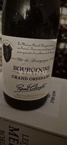 Bourgogne Ospecificerad Grand Cru Raoul Clerget Grand Ordinaire Icke årgångsbetecknad
