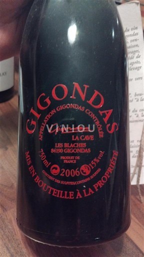 Rhônen laakso Gigondas La Cave Gigondas 2006