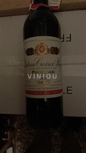 Bordeaux Pauillac Grand Cru Château Croizet-Bages 2003
