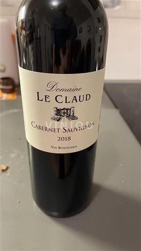 Jihozápad Jihovýchod Domaine Le Claud Cabernet Sauvignon 2018