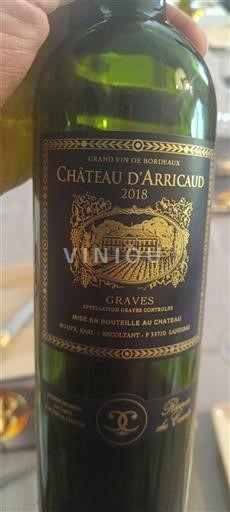 Bordeaux Graves Château d’Arricaud 2018