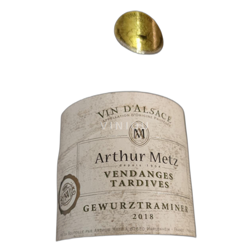 Alsace Gewurztraminer Arthur Metz Vendanges Tardives 2018