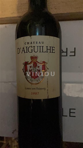 Bordeaux Castillon Côtes de Bordeaux Château Aiguilhe 2007