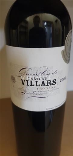 Bordeaux Fronsac Château Villars 2006