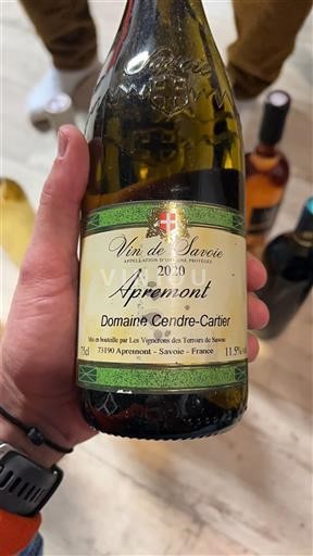 Savoie and Bugey Apremont Domaine Cendre-Cartier 2020