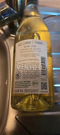 Languedoc et Roussillon Coteaux de Béziers Les Vignerons de Sérignan Hauts Comme 3 Pommes 2024
