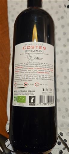 Sudoeste Pécharmant Domaine Des Costes Tradition Não Sazonado