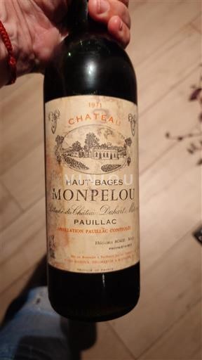 Bordeaux Pauillac Château Haut-Bages Monpelou 1971