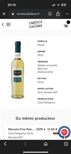 Sicilia No especificado Carlo Pellegrino Passito 2023