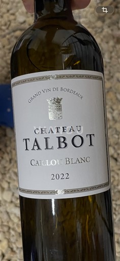 Bordeaux Château Talbot Caillou Blanc 2022