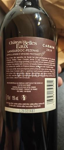 Languedoc Languedoc Pézenas Château Belles Eaux Carmin 2019