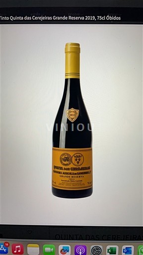 Portugal Óbidos Quinta das Cerejeiras Grande Reserva 2019