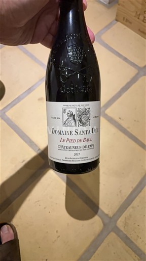 Rhônen laakso Châteauneuf-du-Pape Domaine Santa Duc Le Pied de Baud 2017