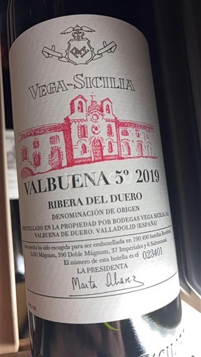 Castilien og León Ribera del Duero Vega Sicilia Valbuena 5º 2019