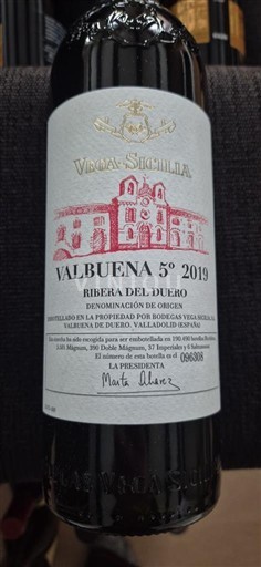Castilia și León Ribera del Duero Vega Sicilia Valbuena 5º 2019