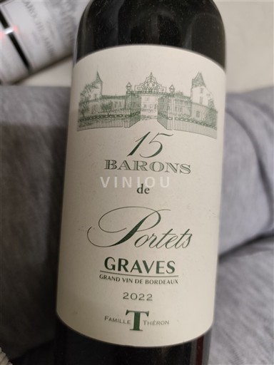 Burdeos Graves Château Portets 15 Barons 2022