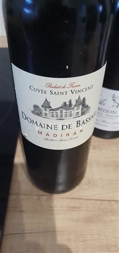 Sud-Ouest Madiran Domaine Bassail Saint Vincent 2016
