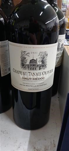 Verërat Rouge sec Château Tanais Olivier 2021 Francë Bordoja Haut-Médoc AOC