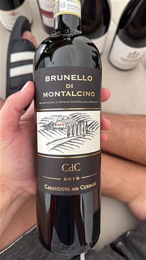 Toscana Brunello di Montalcino. Casanova delle Cerbaie CdC 2018