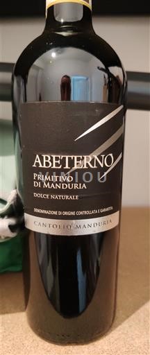 Pouilles Cantolio Manduria Abeterno 2012