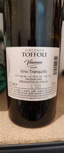 Benecija Vincenzo Toffoli Vino Tranquillo Neleten.
