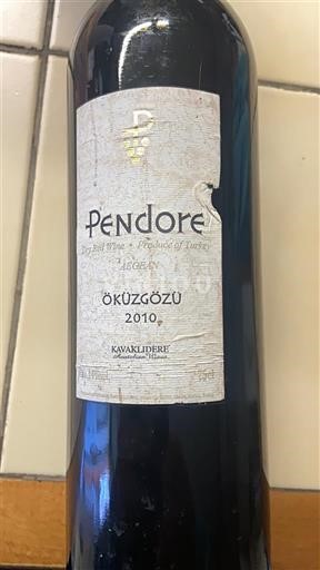 Egeia Não especificado Kavaklidere Pendore Öküzgözü 2010