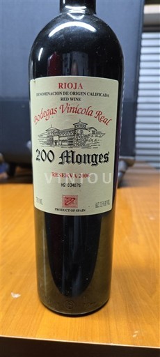 La Rioja Rioja Bodegas Vinicola Real 200 Monges Reserva 2006