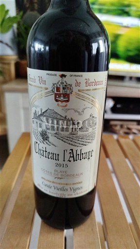 Burdeos Blaye-Côtes de Burdeos Château L'Abbaye Vieilles Vignes 2015