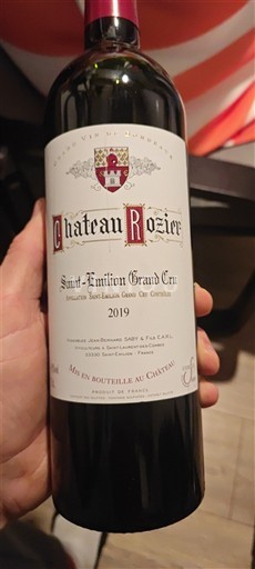 Bordeaux Saint-Émilion Grand Cru Grand Cru Château Rozier 2019