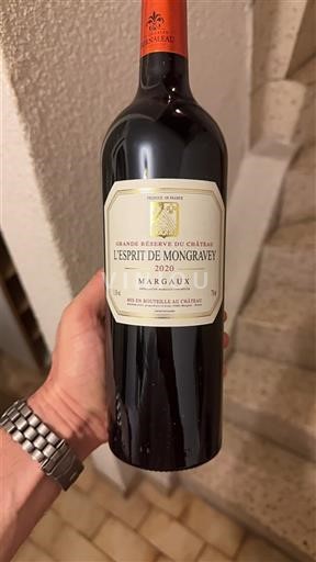 Bordeaux Margaux Château Mongravey L'Esprit de Mongravey Grande Réserve 2020