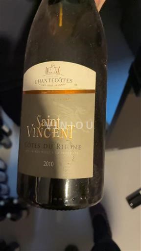 Thung lũng Rhône Côtes-du-rhône Chantecôtes Saint Vincent 2010