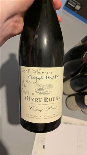 Borgoña Givry Domaine Christophe Drain Champ Pourot 2017