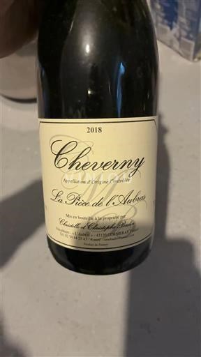 Dolina Loare Cheverny Château Cheverny La Pièce de l'Aubras 2018