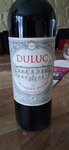 Bordeaux Saint-Julien Branaire-Ducru Duluc 2016