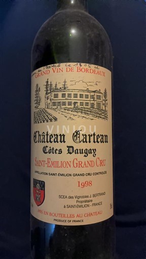 Bordeaux Saint-Émilion Grand Cru Grand Cru Château Carteau Côtes Daugay 1998