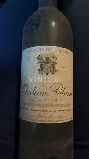 Burdeos Côtes-de-bourg Château Polian 1989