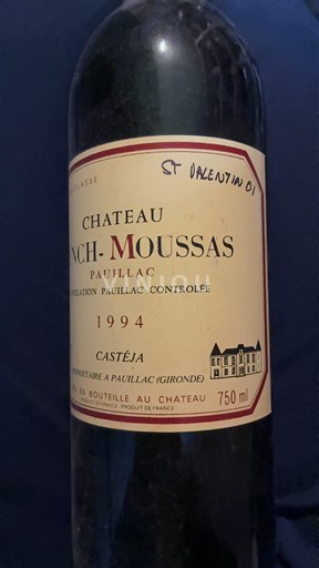 Bordeaux Pauillac Château Lynch-Moussas 1994
