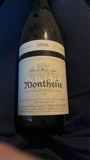 Burgundy Monthélie Alain et Vincent Creusefond 2008