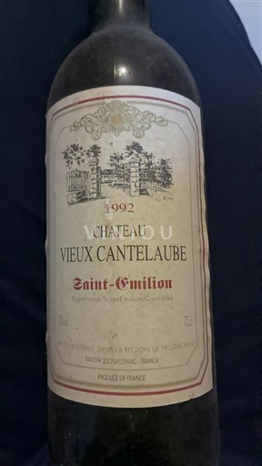 Bordeaux Saint-Émilion Château Vieux Cantelaube 1992