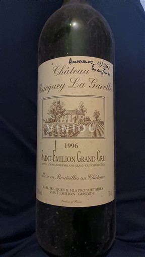 Bordeaux Saint-Émilion Grand Cru Grand Cru Château Marquey La Garette 1996