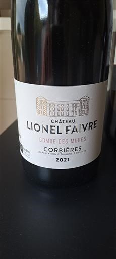 Languedoc Corbières Château Lionel Faivre Combe des Mures 2021