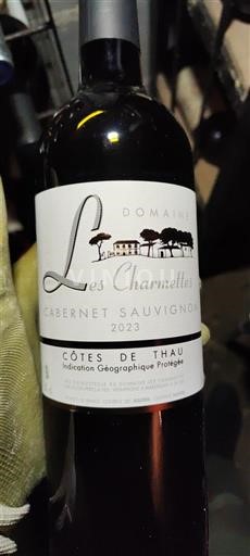Languedoc ja Roussillon Thau Rannikon Viinit Domaine Les Charmettes Cabernet Sauvignon 2023