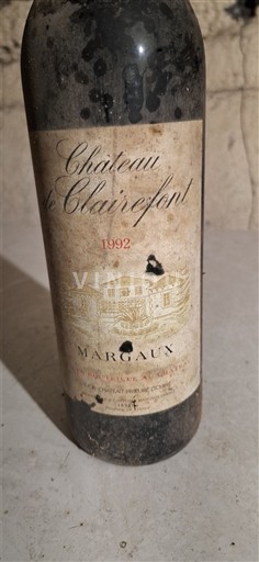 Bordeaux Margaux Château Clairefont 1992