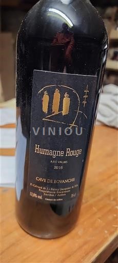 Valais Humagne Rouge Cave de Bovanche 2016