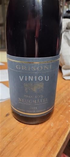Neuchâtel Neuchâtel AOC Grisoni Les Râples 2015