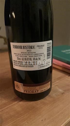 Wijnen Rouge sec Terroir Historic Terroir al Límit 2022 Spanje Catalonië Priorat DO