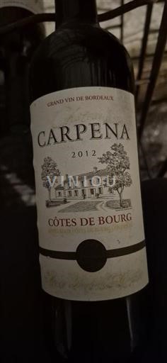 Burdeos Côtes-de-bourg Carpena 2012